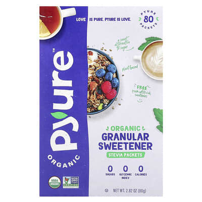 Organic Granular Sweetener стевия 80 пакетиков 0.035 oz (1 g)