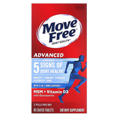 Move Free® Joint Health, MSM & Vitamin D3 With Glucosamine, 80 Coated Tablets