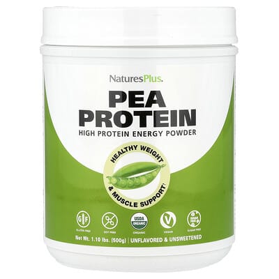 Pea Protein, Unflavored, 1.1 lbs (500 g)