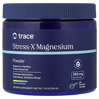 Trace Порошок магния Stress-X, Lemon Lime, 7.9 oz (224 g)