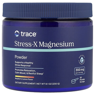 Stress-X Magnesium Powder, Raspberry Lemon, 8.1 oz (230 g)