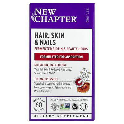 Hair, Skin & Nails, 60 Vegan Capsules