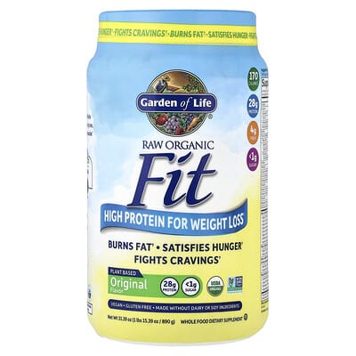 RAW Organic Fit, высокобелковый для снижения веса, Original, 1 lbs 15.39 oz (890 g)