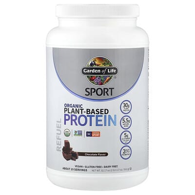 Протеин Garden of Life Sport, органический растительный, шоколадный 2 lb 0.17 oz (912 g)