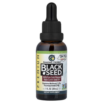 Premium Black Seed™ 100% чистое масло черного тмина холодного отжима, 1 fl oz (30 ml)