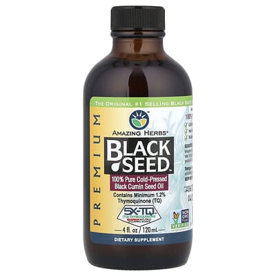 Premium Black Seed™ 100% чистое масло черного тмина холодного отжима, 4 fl oz (120 ml)