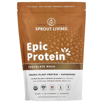 Epic Protein®, Растительный + Суперфуды, Chocolate Maca, 1 lb (456 g)