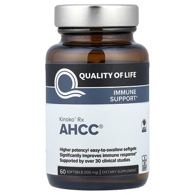 Kinoko® Rx, AHCC®, 60 Softgels (300 mg per Softgel)