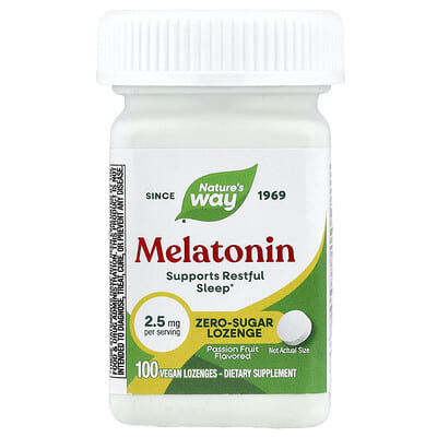 Melatonin, Passion Fruit, 2.5 mg, 100 Vegan Lozenges