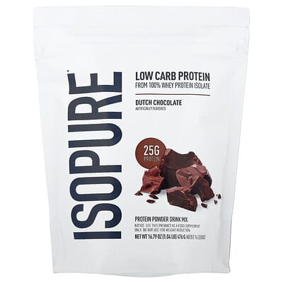 Low Carb Protein Powder, Dutch Chocolate, 1.04 lb (476 g)