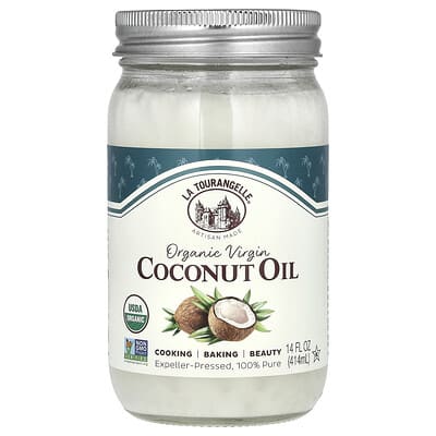 Органическое девственное кокосовое масло, 14 fl oz (414 ml)