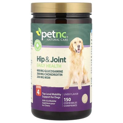 petnc NATURAL CARE Hip & Joint Daily Health, Level 4, для собак, печень, 150 жевательных таблеток