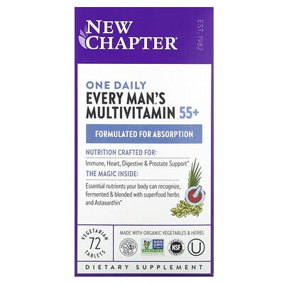 One Daily Every Man™'s Multivitamin 55+, 72 Vegetarian Tablets