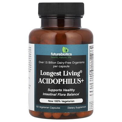 Longest Living Acidophilus+, 100 Vegetarian Capsules