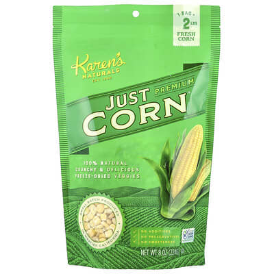 Premium Freeze-Dried Veggies, Just Corn, 8 oz (224 g)