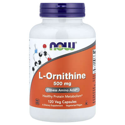 L-Ornithine, 500 mg, 120 Veg Capsules