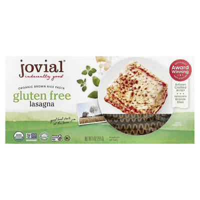 Organic Brown Rice Pasta, Lasagna, 9 oz (255 g)