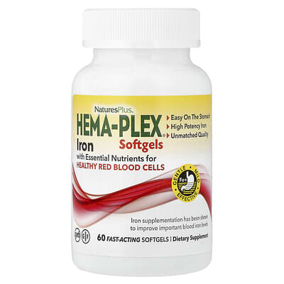 Hema-Plex® Iron, 60 Fast-Acting Softgels