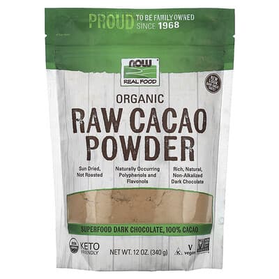 Real Food, Organic Raw Cacao Powder, 12 oz (340 g)