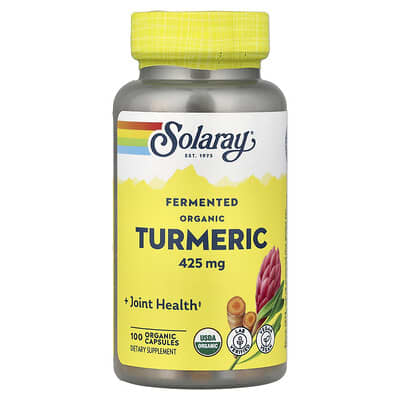 Fermented Organic Turmeric, 425 mg, 100 Organic Capsules