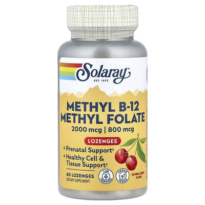 Methyl B-12 Methyl Folate, Natural Cherry, 60 Lozenges