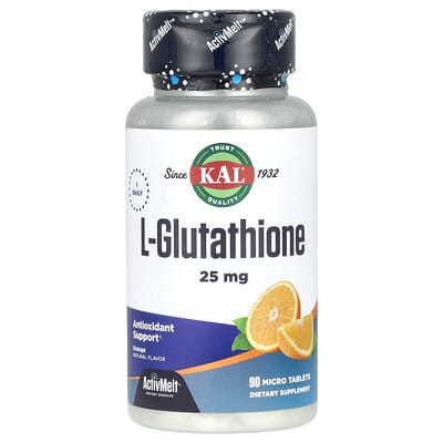 L-Glutathione, Orange, 25 mg, 90 Micro Tablets