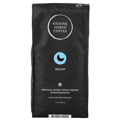Декаф, органический цельный кофе в зернах, декофеинизированный, 10 oz (284 g)