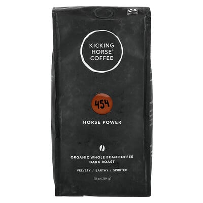 454 Horse Power, Organic Coffee, Whole Bean, Dark Roast, 10 oz (284 g)