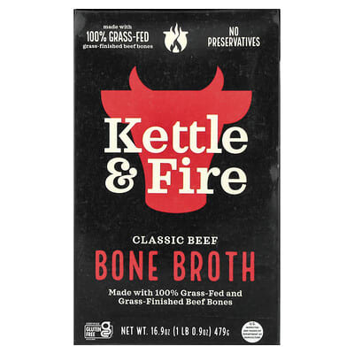 Бульон Kettle & Fire Classic Beef, 16.9 oz (479 g)
