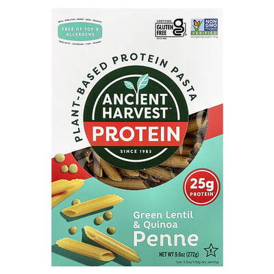 Plant-Based Protein Pasta, Green Lentil & Quinoa Penne, 9.6 oz (272 g)