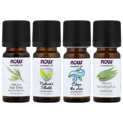 Solutions, Seasonal Changes, Balancing Essential Oils Kit, 4 Bottles, 1/3 fl oz (10 ml) Each