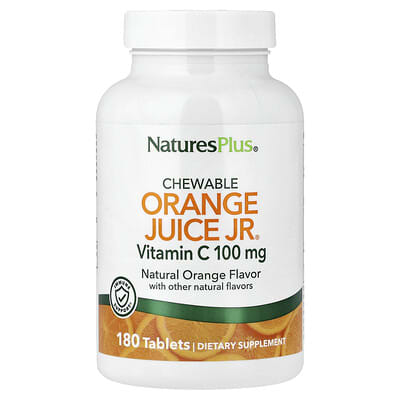 Chewable Orange Juice Jr®, Витамин C, натуральный апельсин, 180 таблеток