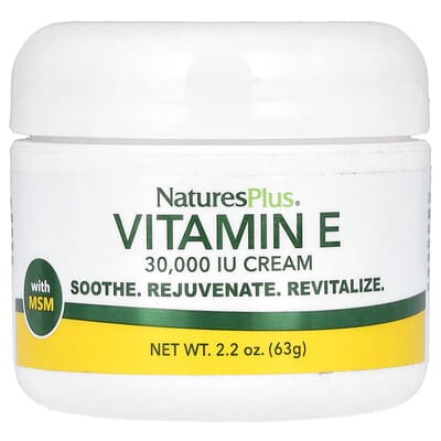 Крем с витамином E и MSM, 30,000 IU, 2.2 oz (63 g)