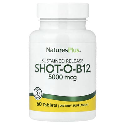 NaturesPlus Shot-O-B12®, Sustained Release, 5,000 mcg, 60 таблеток