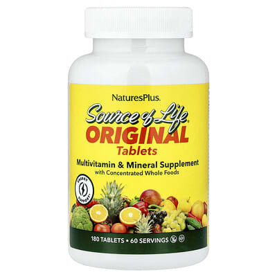 Source of Life®, Original Tablets, Multivitamin & Mineral Supplement, 180 Tablets