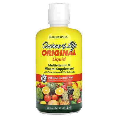 Source of Life®, Liquid Multivitamin & Mineral Supplement, Tropical Fruit, 30 fl oz (887.10 ml)