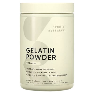 Gelatin Powder, Unflavored, 16 oz (454 g)