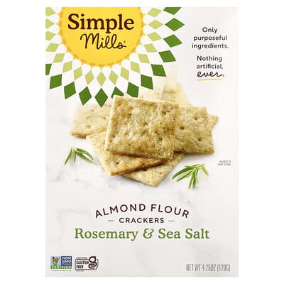Almond Flour Crackers, Rosemary & Sea Salt, 4.25 oz (120 g)