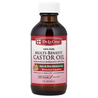 100% чистая многофункциональная касторовое масло, 2 fl oz (59 ml)