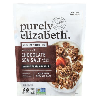 Ancient Grain Granola with Probiotics. Chocolate Sea Salt with Cocoa Clusters, 8 oz (227 g)
