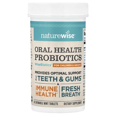 Oral Health Probiotics, For Children & Adults, Mint, 60 Chewable Tablets