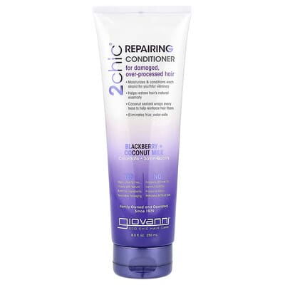 2chic®, Repairing Conditioner, For Damaged, Over-Processed Hair, Blackberry + Coconut Milk, 8.5 fl oz (250 ml)