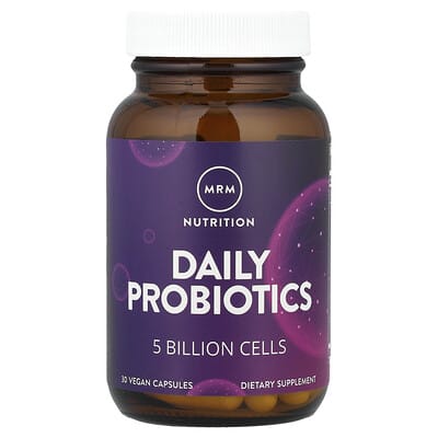Daily Probiotics, 5 Billion Cells, 30 Vegan Capsules
