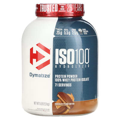 ISO100® Hydrolyzed, 100% Whey Protein Isolate, Chocolate Peanut Butter, 5 lb (2.3 kg)