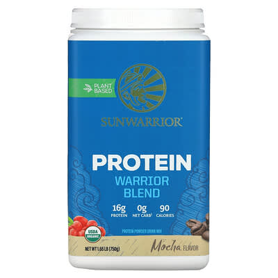 Sunwarrior Warrior Blend, протеин, мокко, 1.65 lb (750 g)