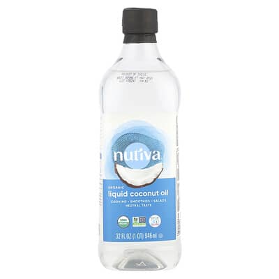 Органическое жидкое кокосовое масло Nutiva, 32 fl oz (946 ml)