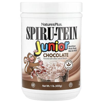 Spiru-Tein® Junior питательный молочный коктейль для детей, шоколад, 1 lb (450 g)