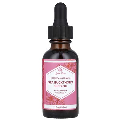 100% Pure & Organic, масло семян облепихи, 1 fl oz (30 ml)