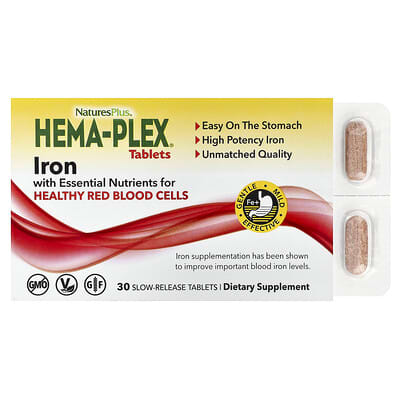 Hema-Plex® Iron, 30 Slow-Release Tablets