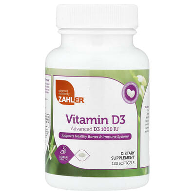 Vitamin D3, 25 mcg (1,000 IU), 120 Softgels